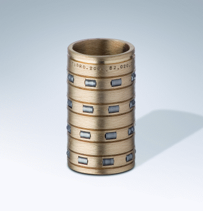 Roller cage with circlip groove, Brass