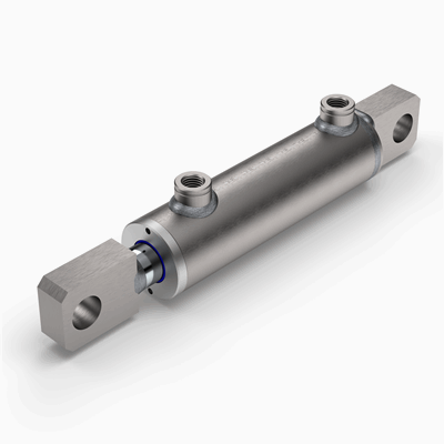 Standard cylinder double acting with flat iron