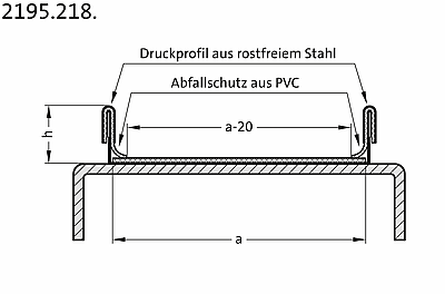 Glissière de limitation avec sécurité antichute pour convoyeur à bande