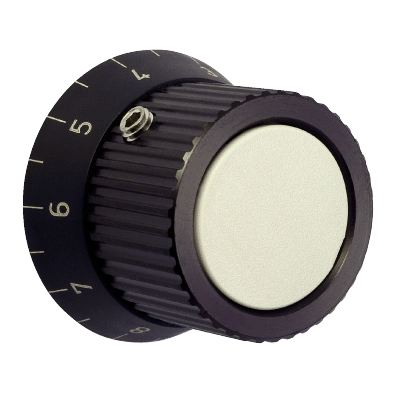 Vernier moleté aluminium avec collerette - Graduation standard - Vis de pression