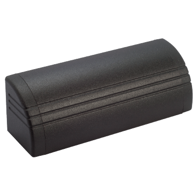 Poignée déportée aluminium - Avec porte-étiquette - Pélliculée noir