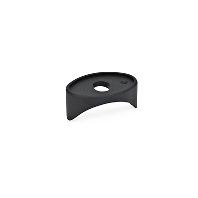 Adapter for mounting GN 725.1 cabinet “U” handles on pipes and rods