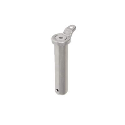 Axe avec rondelle avec oeillet pour anneau, inox - Avec trou