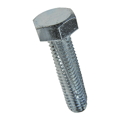 Hex head thread cutting screws type A, with metric thread (DIN 7513 A), zinc plated blue