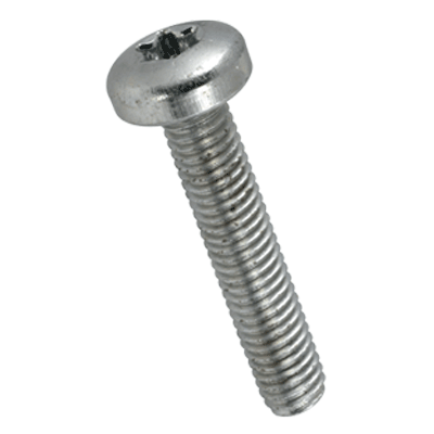 Hexalobular (6 Lobe) socket pan head thread forming screws ~type C, metric thread (~DIN 7500 C), zinc plated blue, added lubricant