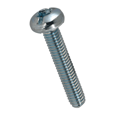 Hexalobular (6 Lobe) socket pan head thread forming screws with slot and ribs, metric thread (DIN 7500), zinc plated blue, added lubricant