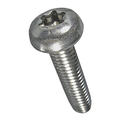 Hexalobular (6 Lobe) socket pan head thread forming screws ~type C, metric thread (~DIN 7500 C), A2, added lubricant