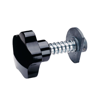 Loquet à compression à bouton étoile - Sans douille - Ouverture droite - Inox