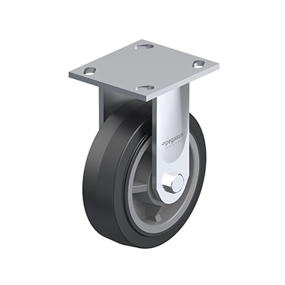 Medium Duty Casters, Steel, Polyurethane Wheel Tread, Polypropylene Wheel Core, Medium Version, Bracket type B Rigid bracket, Inch
