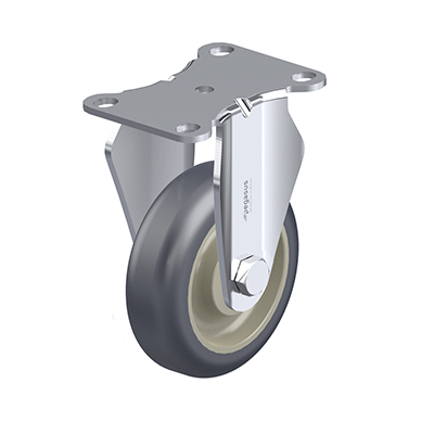 Medium Duty Casters, Polyurethane Wheel Tread, Polypropylene Wheel Core, Light Version, Bracket type B Rigid bracket, Inch