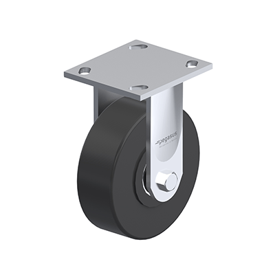 Medium Duty Casters, Steel, Nylon Wheel Tread / Core, Medium Version, Bracket type B Rigid bracket, Inch