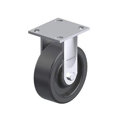 Medium Duty Casters, Steel, Phenolic Wheel Tread / Core, Medium Version, Bracket type B Rigid bracket, Inch