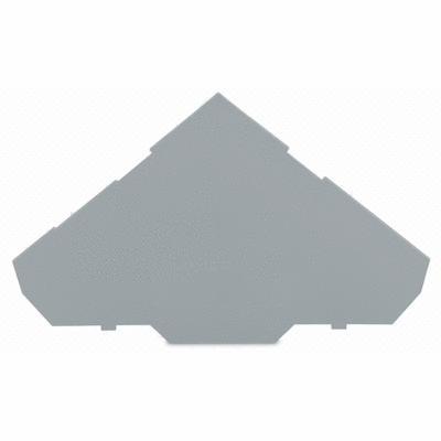 End and intermediate plate, 1 mm thick, for triple-deck terminal blocks