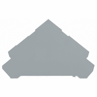 End and intermediate plate, 1 mm thick, for quadruple-deck terminal blocks