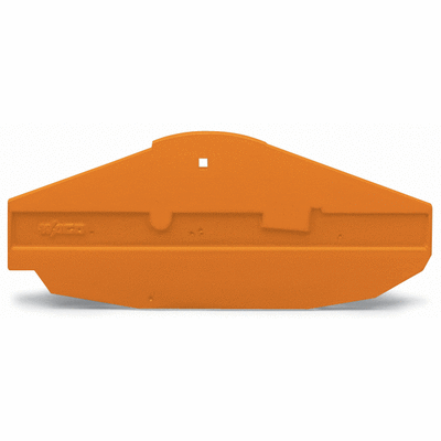 End and separator plate, for 2-conductor transverse switching terminal block, 1.5 mm thick