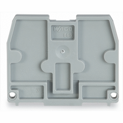 END PLATE 2.5 MM / 0.098 IN THICK FOR TERMINAL BLOCKS WITH SNAP-IN MOUNTING FOOT