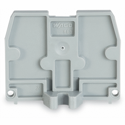 END PLATE 2.5 MM / 0.098 IN THICK WITH FIXING FLANGES M 3