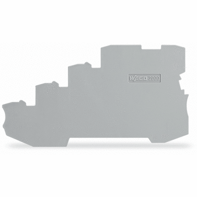 End and intermediate plate, 1 mm thick, for 4-conductor terminal blocks