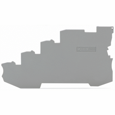 End and intermediate plate, 1 mm thick, for 4-conductor terminal blocks