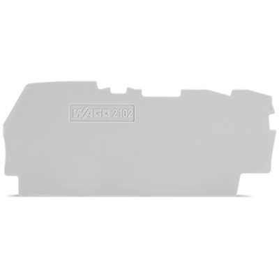 End and intermediate plate, 0.8 mm thick, for 3-conductor terminal blocks