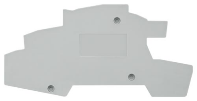 End and partition plate for terminal block