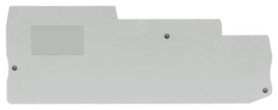 End and partition plate for terminal block