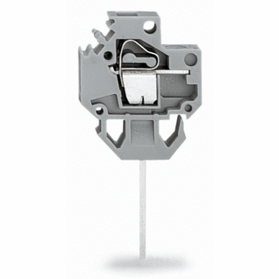 Feedthrough terminal block, Conductor/contact pin, Plate thickness: 2.5 mm, 4 mm², Pin spacing 6 mm, 1-pole, CAGE CLAMP®