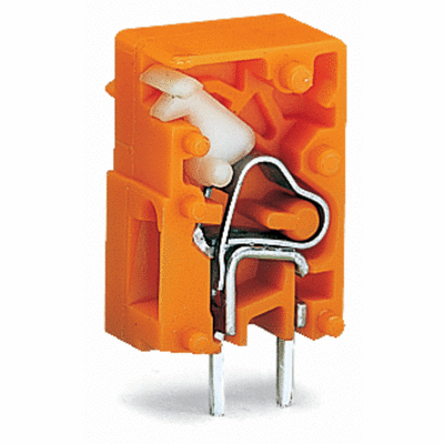 Morsetto per circuito stampato sovrapponibile, pulsante, 2.5 mm², Passo pin 7.62 mm, CAGE CLAMP®