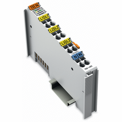 3-phase power measurement module 1A for DIN 35 rail