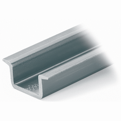 Steel carrier rail, 35 x 15 mm, 2.3 mm thick, 2 m long, unslotted, according to EN 60715