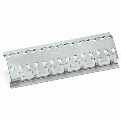 Carrier rail, with special perforations, 1000 mm long, tin-plated