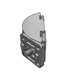 Adapter plastic, antistatic for profile slot, swivelling