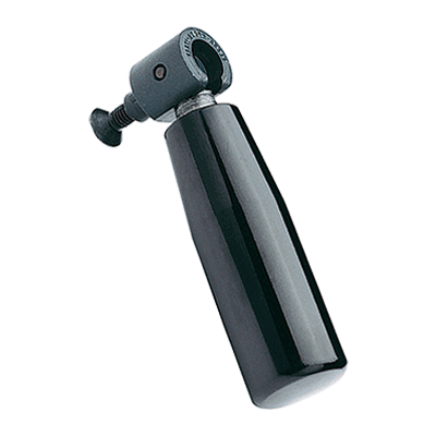Fold-away handles with double guide stud, steel black-oxide (Elesa® IR.302), black