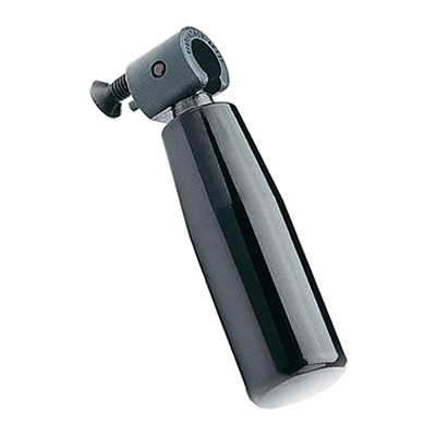 Fold-away handles with double guide stud, steel black-oxide (Elesa® IR.407), black