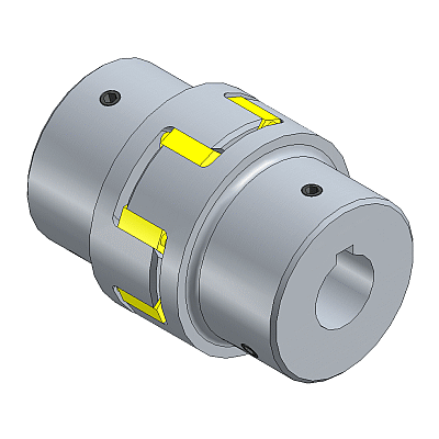 Torsionally Flexible Coupling - aluminum version