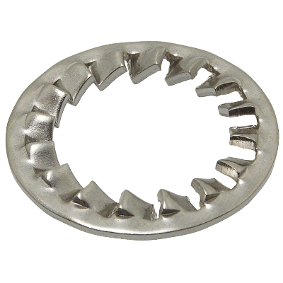 Serrated lock washer J type internal teeth DIN 6798 J - Stainless steel A2