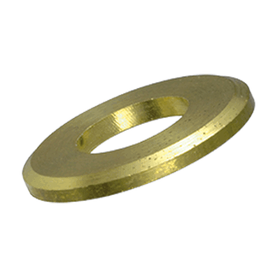 Flat washers with chamfer (DIN 125-1 B; ~ISO 7090), brass, plain