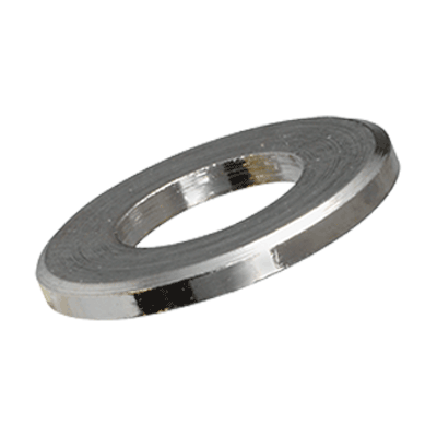 Flat washers with chamfer (DIN 125 B; ~ISO 7090), brass, nickel plated