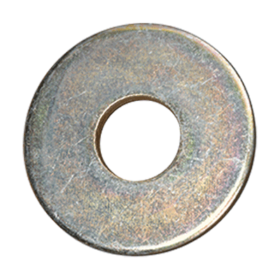 Flat washers without chamfer (DIN 9021; ~ISO 7093), steel, zinc plated yellow