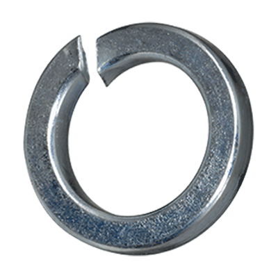 Split spring lock washers for screws with cylindrical head (DIN 7980), spring steel, zinc plated blue