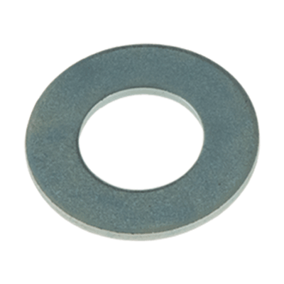 Flat washers without chamfer, series M (medium) (~NFE 25-514 M), steel, zinc plated blue