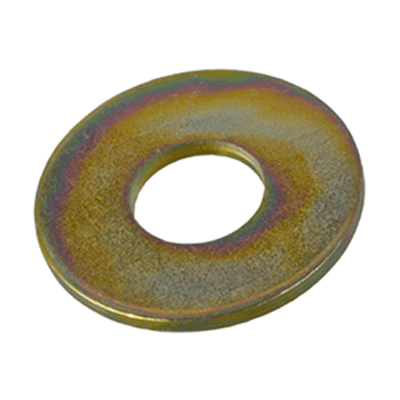 Flat washers without chamfer, series L (large) (~NFE 25-513 L), steel, zinc plated yellow