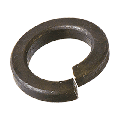 Split spring lock washers, series W (NFE 25-515 W), spring steel, black