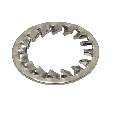 Serrated lock washer internal teeth - Stainless steel A2 - DIN 6798 J - NF  E 27-625