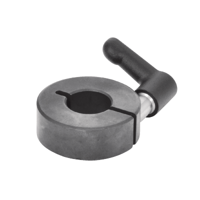 Bague d'arrêt fendue simple acier avec manette indexable