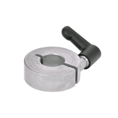 Bague d'arrêt fendue simple inox avec manette indexable