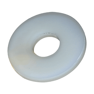Flat washers without chamfer (~DIN 9021; ~ISO 7093), PA 6.6, natural
