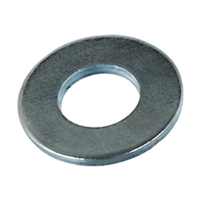Flat washers without chamfer, series M (medium) (~NFE 25-513 M), steel, zinc plated with thicklayer passivation