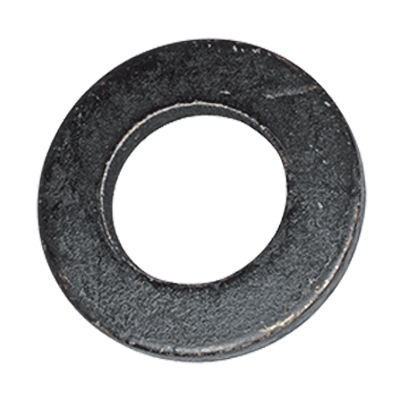 Special flat washers without chamfer, for screws up to property class 8.8 (DIN 125-1 A; ISO 7089), steel, zinc plated blue with CresaCoat® C 307 Black