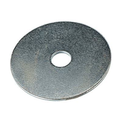 Flat washers for Ww / UNC / UNF without chamfer, with large diameter, steel, zinc plated blue